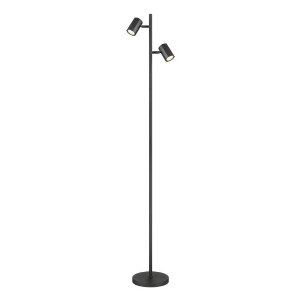 Lampada da terra James A Ferro - 2 punti luce - Grigio