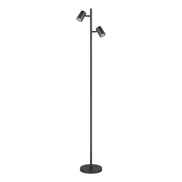 Lampada da terra James A Ferro - 2 punti luce - Grigio