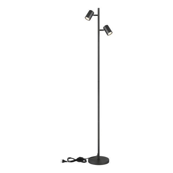 Lampada da terra James A Ferro - 2 punti luce - Grigio