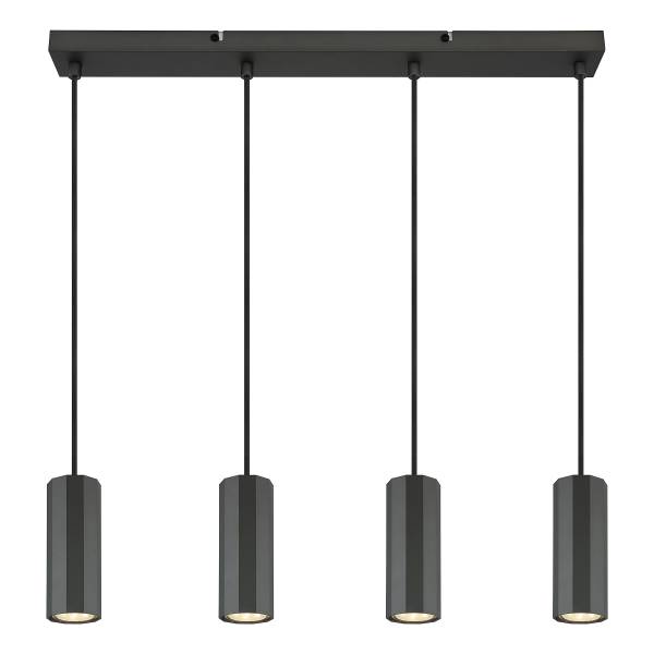 Hanglamp James type B ijzer - 4-lichts - grijs