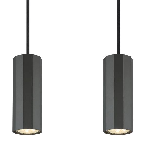 Hanglamp James type B ijzer - 4-lichts - grijs