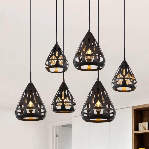 Lampada a sospensione Hassan C Ferro - 6 punti luce