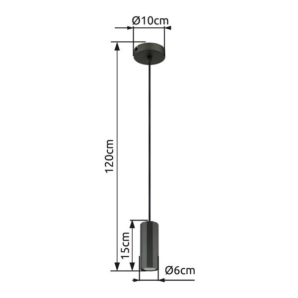 Lampada a sospensione James C Ferro - 1 punti luce - Grigio