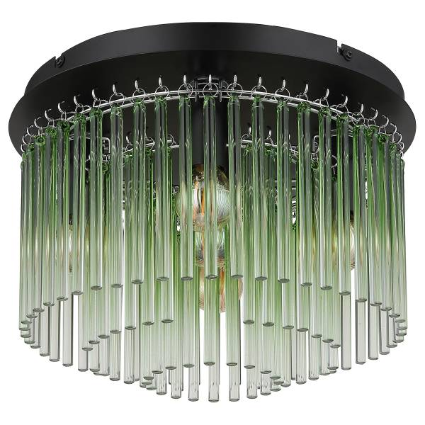 Deckenleuchte Gorley Typ B Farbglas / Eisen - 5-flammig - Grün