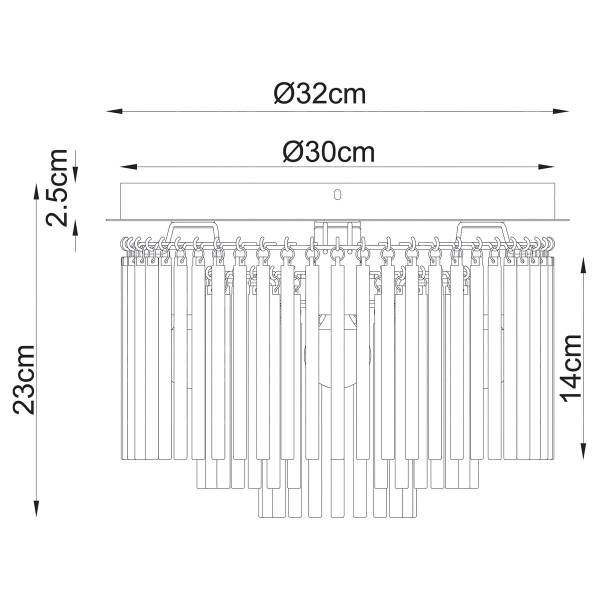 Deckenleuchte Gorley Typ B Farbglas / Eisen - 5-flammig - Grün