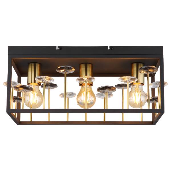 Lampada da soffitto Lisbon Ferro - 3 punti luce