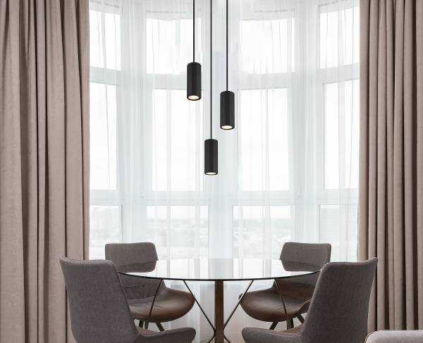 Suspension James - Type A Fer - 3 ampoules - Noir