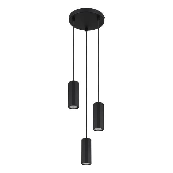 Suspension James - Type A Fer - 3 ampoules - Noir