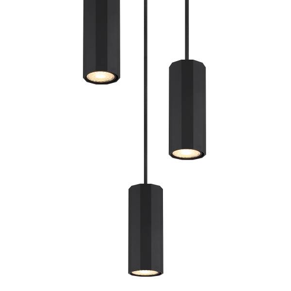 Suspension James - Type A Fer - 3 ampoules - Noir