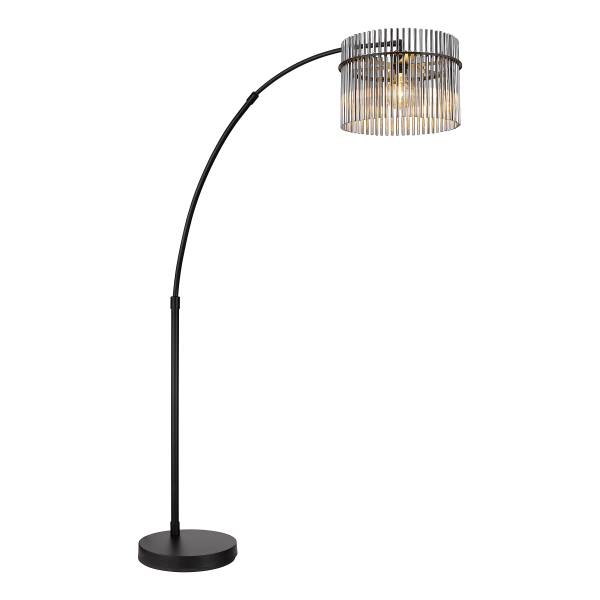 Lampada da terra Gorley C Vetro fumè / Ferro - 1 punti luce