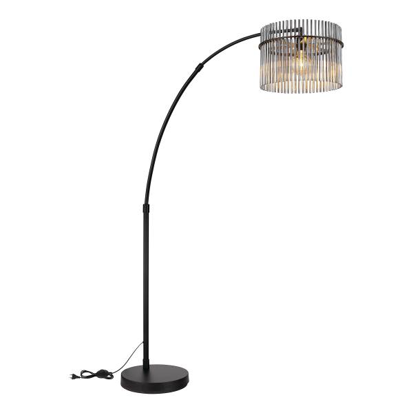 Lampada da terra Gorley C Vetro fumè / Ferro - 1 punti luce