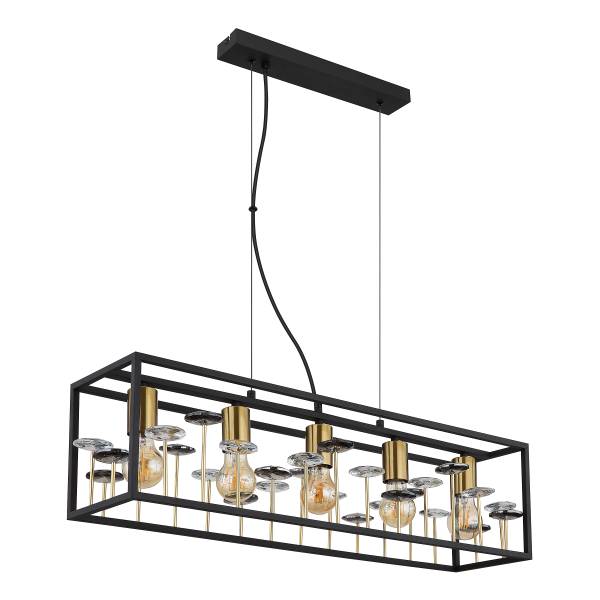 Lampada a sospensione Lisbon B Ferro - 5 punti luce