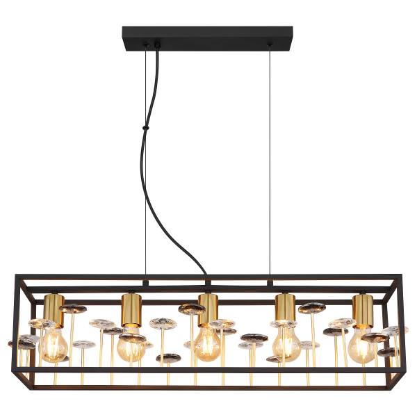 Lampada a sospensione Lisbon B Ferro - 5 punti luce