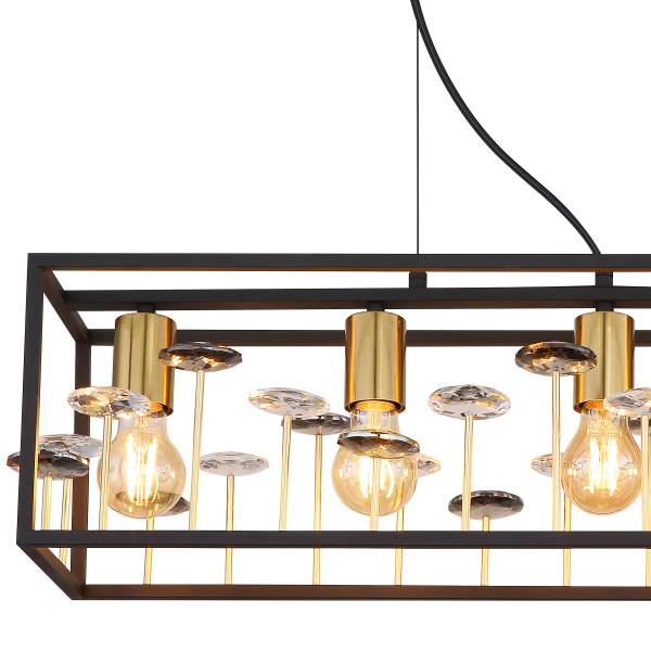 Lampada a sospensione Lisbon B Ferro - 5 punti luce