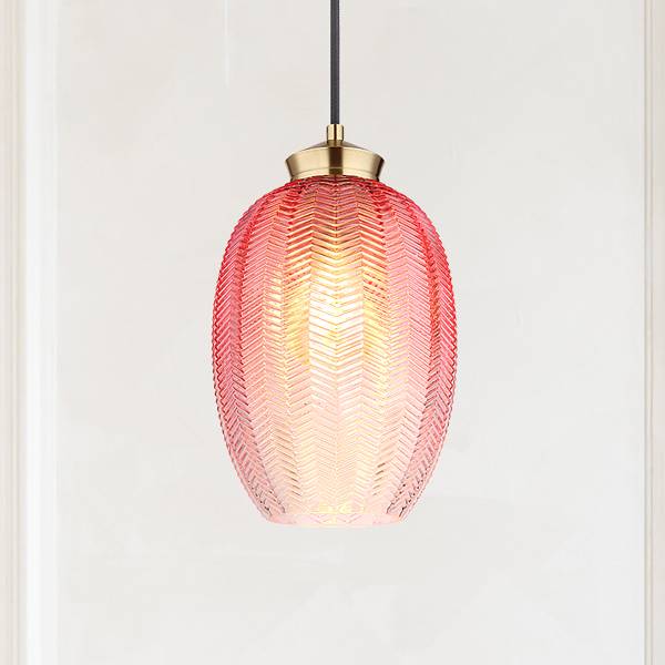 Suspension Jessica - Type E Verre coloré / Fer - 1 ampoule