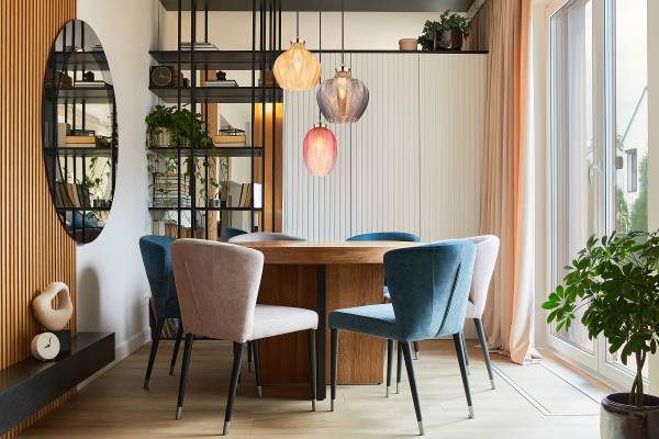 Pendelleuchte Jessica Typ B Rauchglas / Eisen - 3-flammig