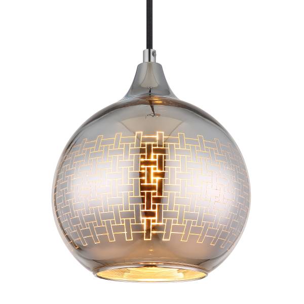 Lampada a sospensione Lourdes Vetro colorato / Ferro - Numero di lampadine necessarie: 1