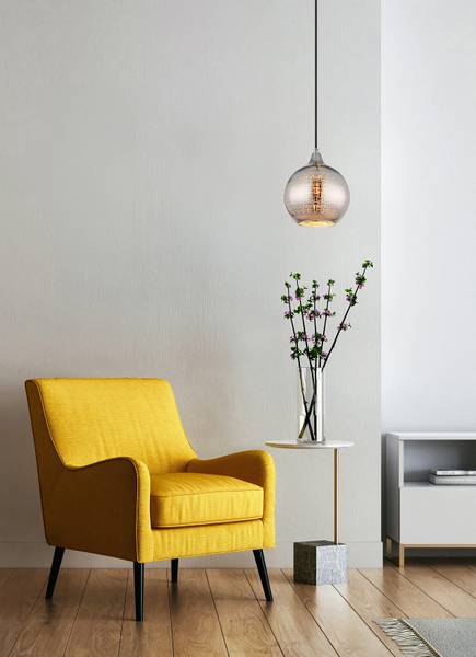 Lampada a sospensione Lourdes Vetro colorato / Ferro - Numero di lampadine necessarie: 1