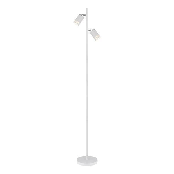 Lampadaire Korben Fer - 2 ampoules - Blanc