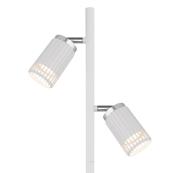 Lampadaire Korben Fer - 2 ampoules - Blanc