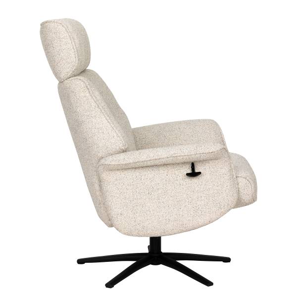 Poltrona reclinabile LURNEA Tessuto Bouclé Seray: crema