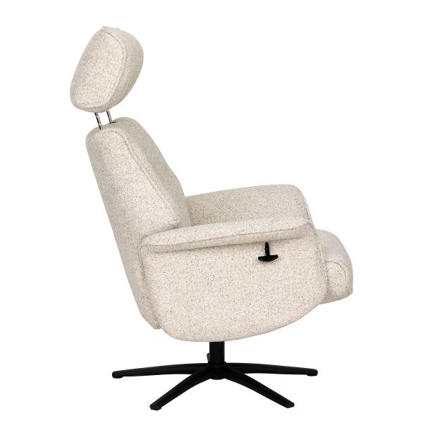 Poltrona reclinabile LURNEA Tessuto Bouclé Seray: crema