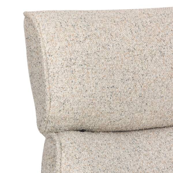 Poltrona reclinabile LURNEA Tessuto Bouclé Seray: crema