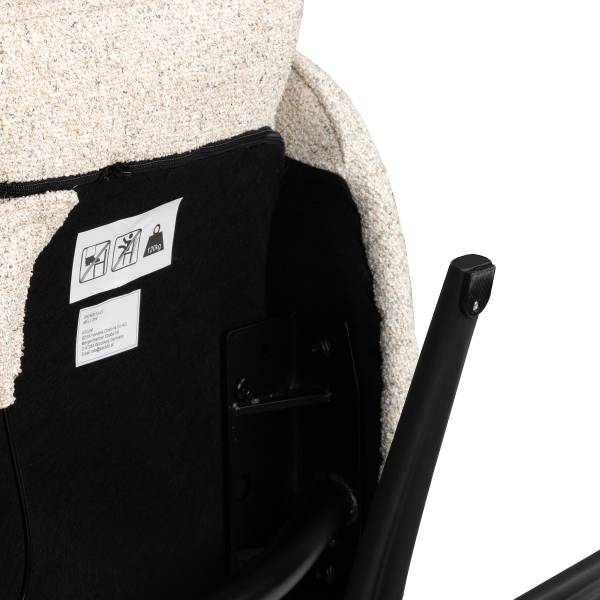 Poltrona reclinabile LURNEA Tessuto Bouclé Seray: crema