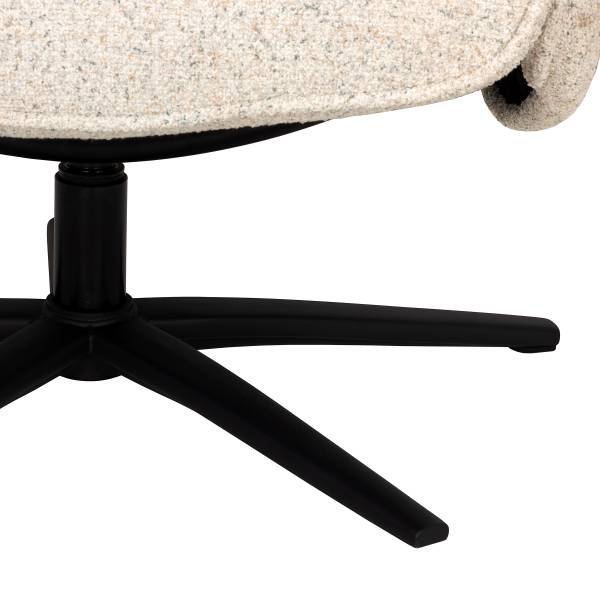 Poltrona reclinabile LURNEA Tessuto Bouclé Seray: crema