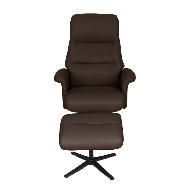 Relaxsessel LANGLO Echtleder Basia: Dunkelbraun