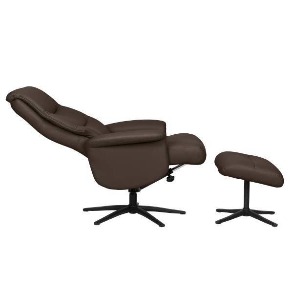 Relaxsessel LANGLO Echtleder Basia: Dunkelbraun