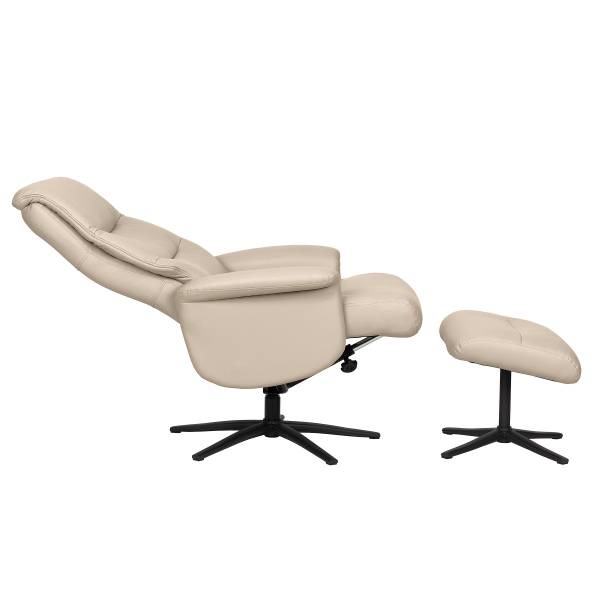 Relaxsessel LANGLO Echtleder Basia: Greige