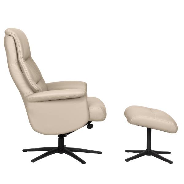 Relaxsessel LANGLO Echtleder Basia: Greige