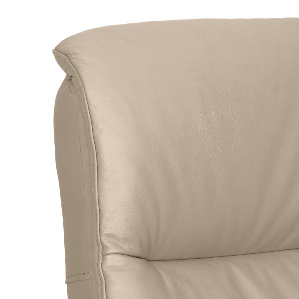 Relaxsessel LANGLO Echtleder Basia: Greige