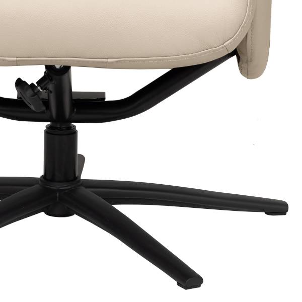 Relaxsessel LANGLO Echtleder Basia: Greige