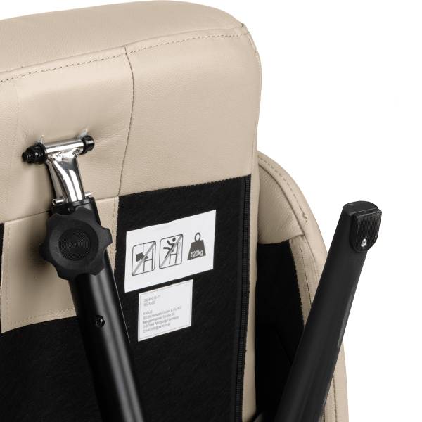 Relaxsessel LANGLO Echtleder Basia: Greige