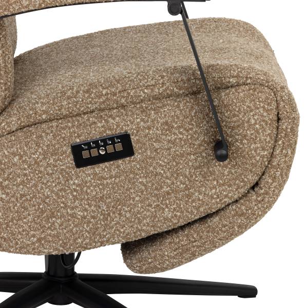 Relaxsessel Assail Bouclé Stoff Cloris: Hellbraun