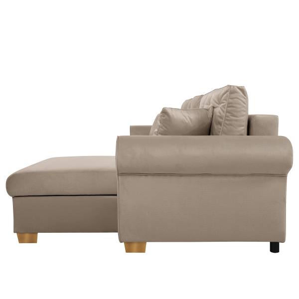 Divano letto angolare Nanre Microfibra Enza: cappuccino