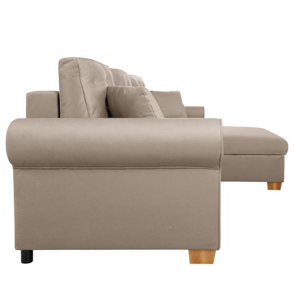 Divano letto angolare Nanre Microfibra Enza: cappuccino