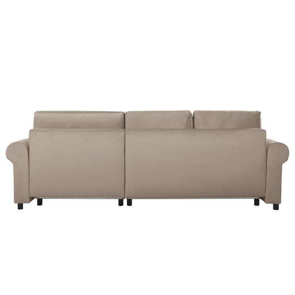 Divano letto angolare Nanre Microfibra Enza: cappuccino