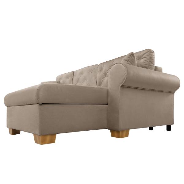 Divano letto angolare Nanre Microfibra Enza: cappuccino