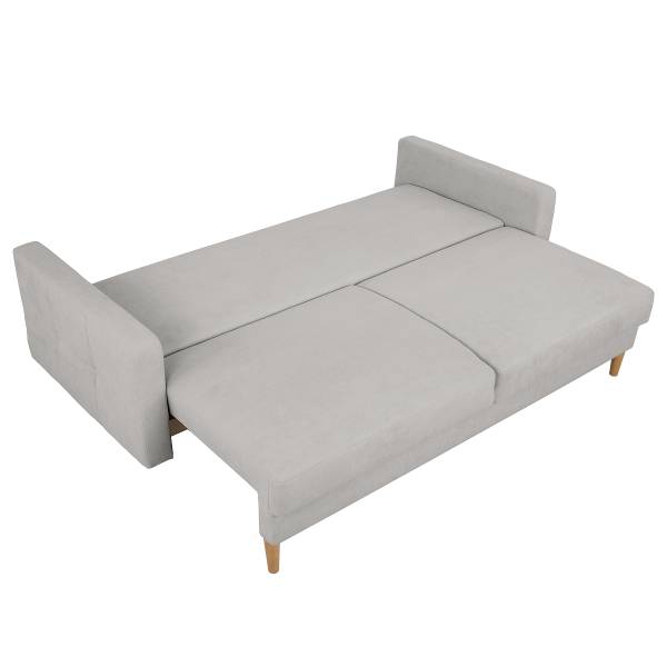 Canapé-lit Vasai Microfibre Enza: Gris platine