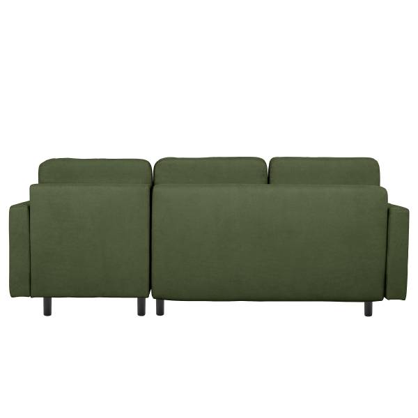 Ecksofa Vasai mit Schlaffunktion Microfaser Enza: Moosgrün