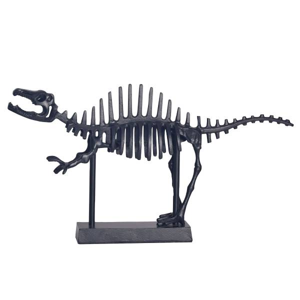 Scultura T-Rex Fossil Nero - Alluminio fuso - 62 x 33 x 12 cm