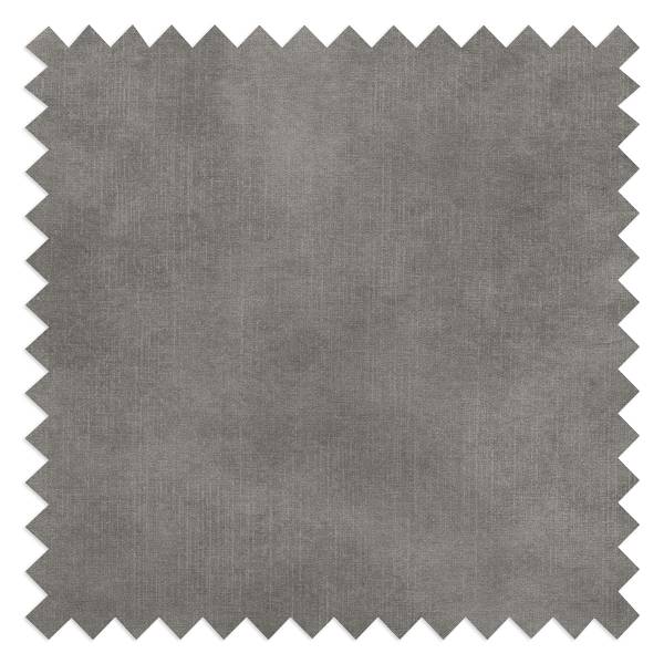 Ecksofa WILLOWS 2-Sitzer mit Longchair Samt Vina: Grau - Longchair davorstehend rechts