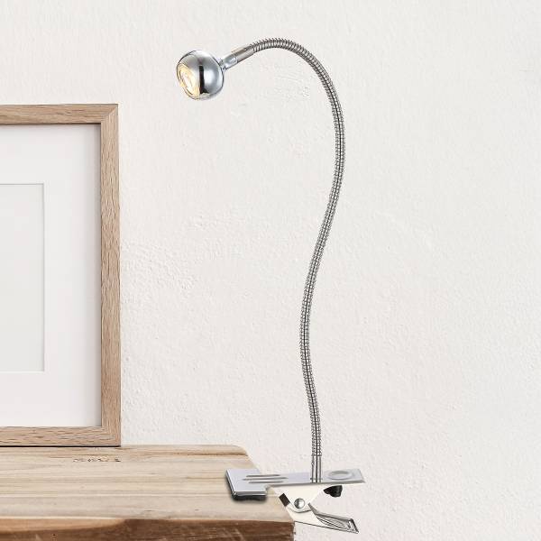 LED-Tischleuchte Serpent Eisen / Acrylglas - 1-flammig