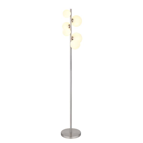 Lampadaire LED Riha - Type B Verre opalin / Fer - 6 ampoules