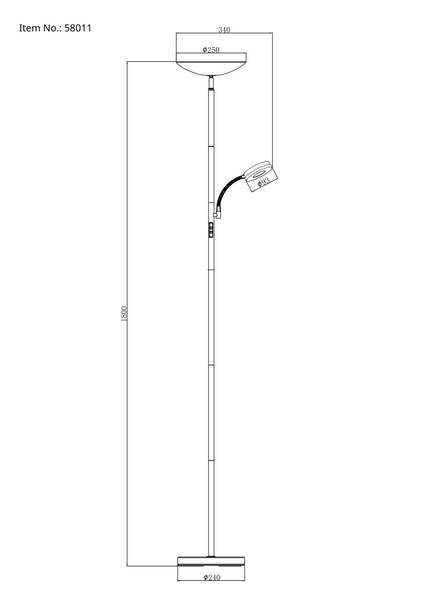 Plafonnier LED Skopo Verre acrylique / Fer - 2 ampoules