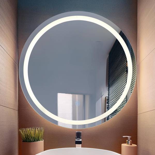 Wandspiegel met verlichting Rivas type B spiegelglas/metaal - 1-lichts