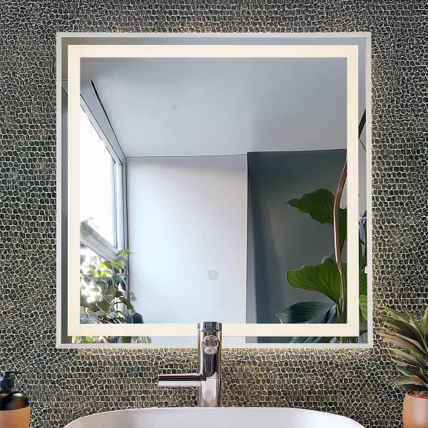 Specchio con illuminazione Rivas F Specchio / Ferro - 1 punto luce